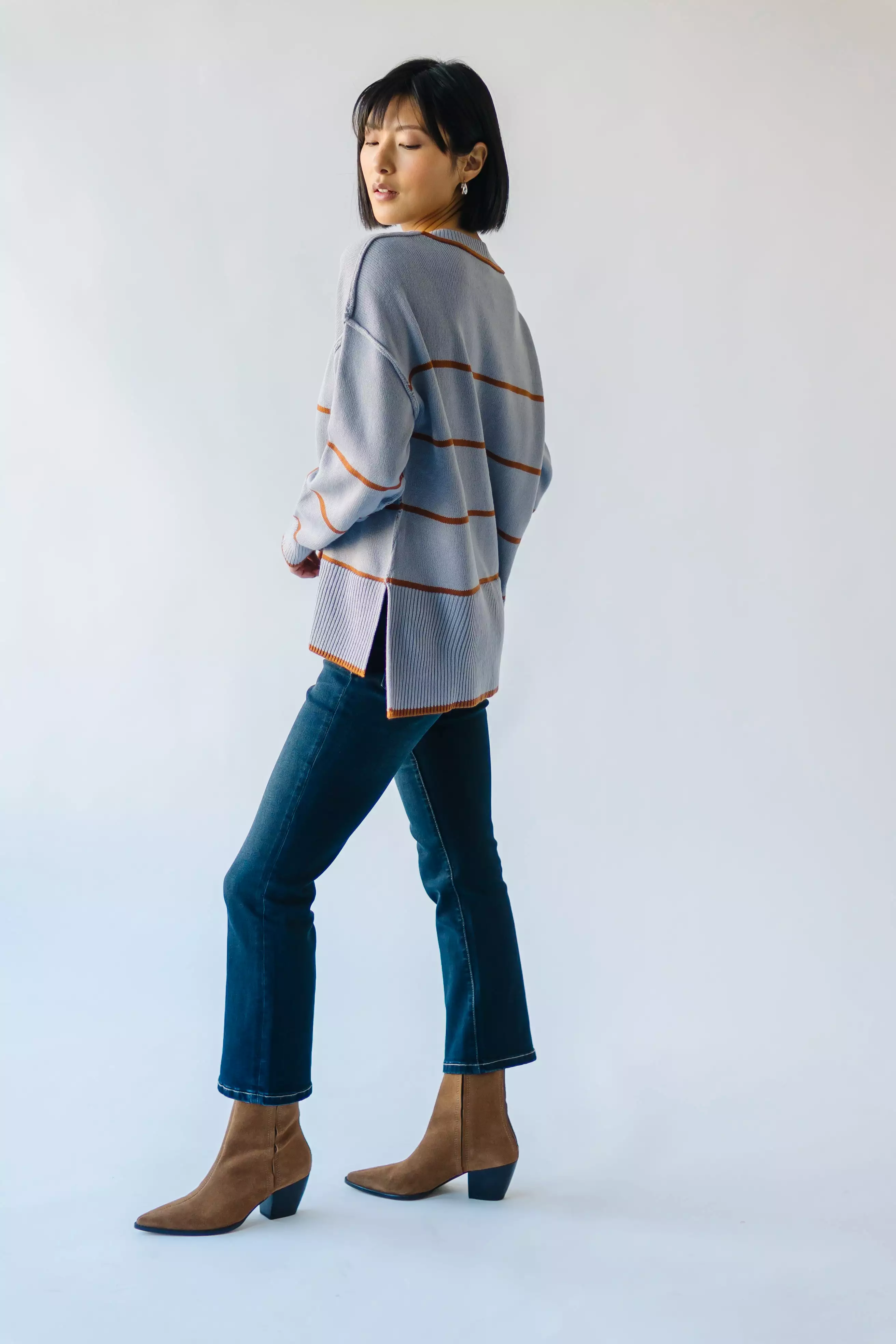 The Blue + Tan Borden Striped Sweater