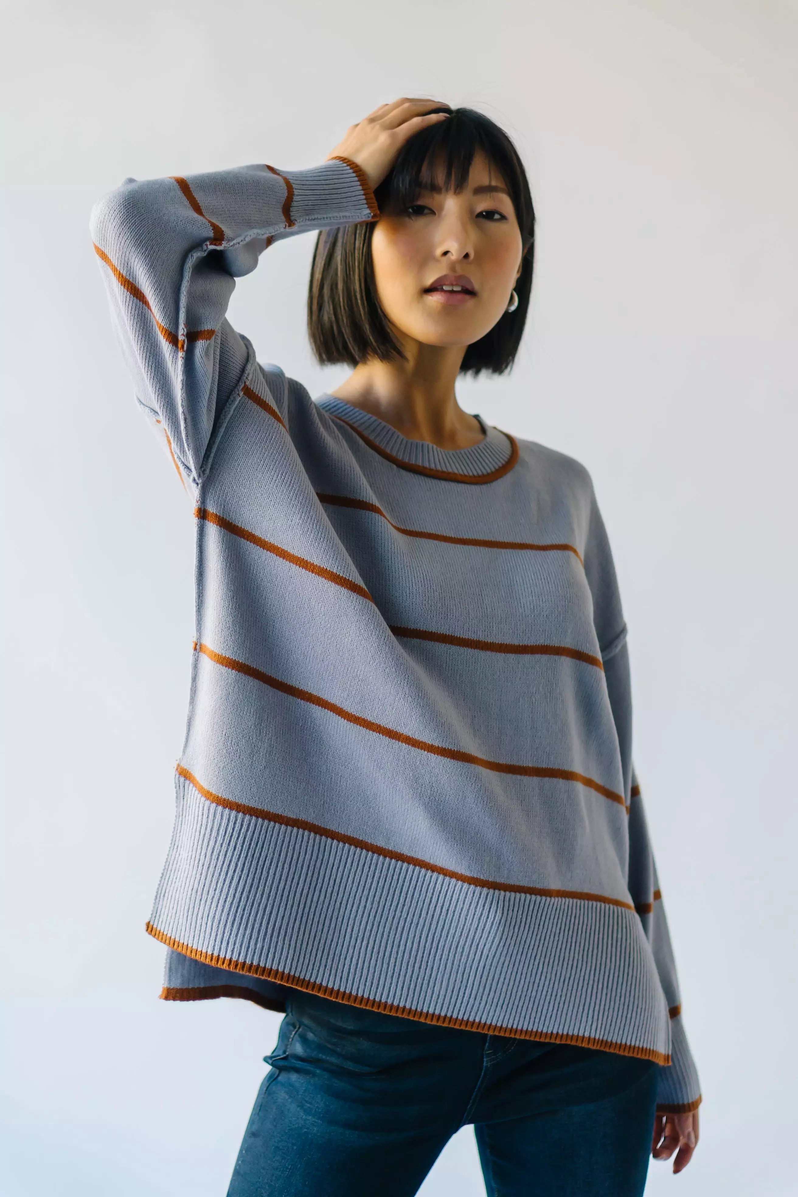 The Blue + Tan Borden Striped Sweater