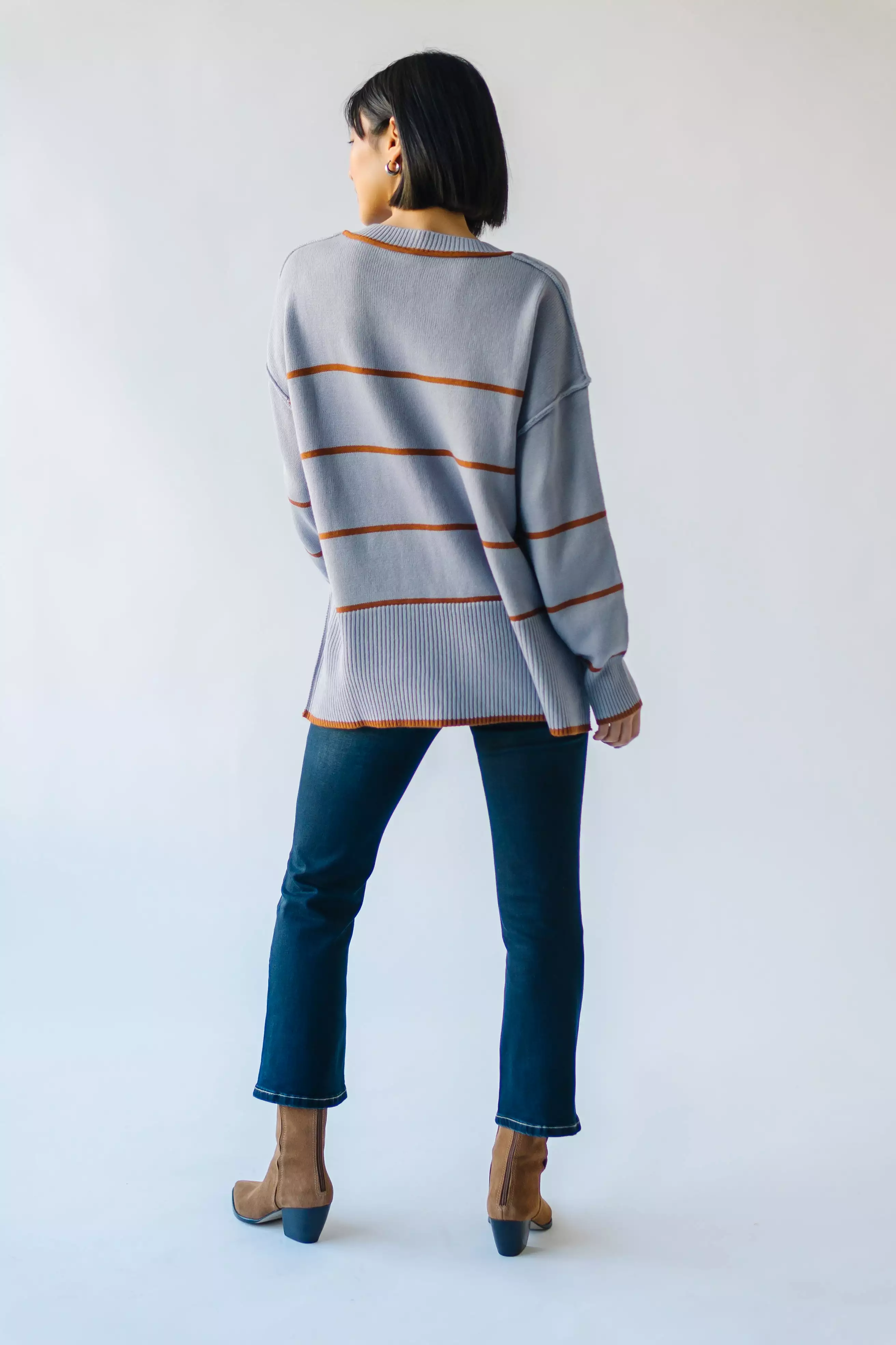 The Blue + Tan Borden Striped Sweater