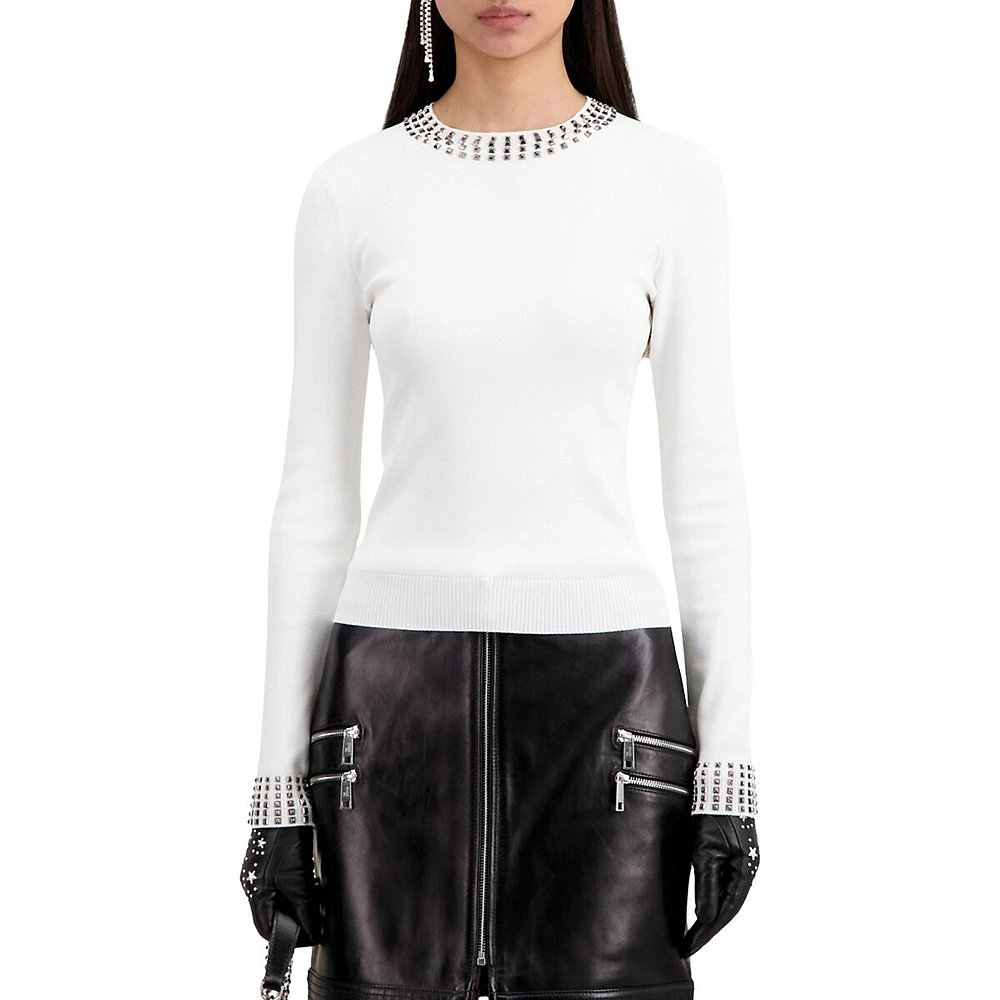 Studded Crewneck Sweater by The Kooples