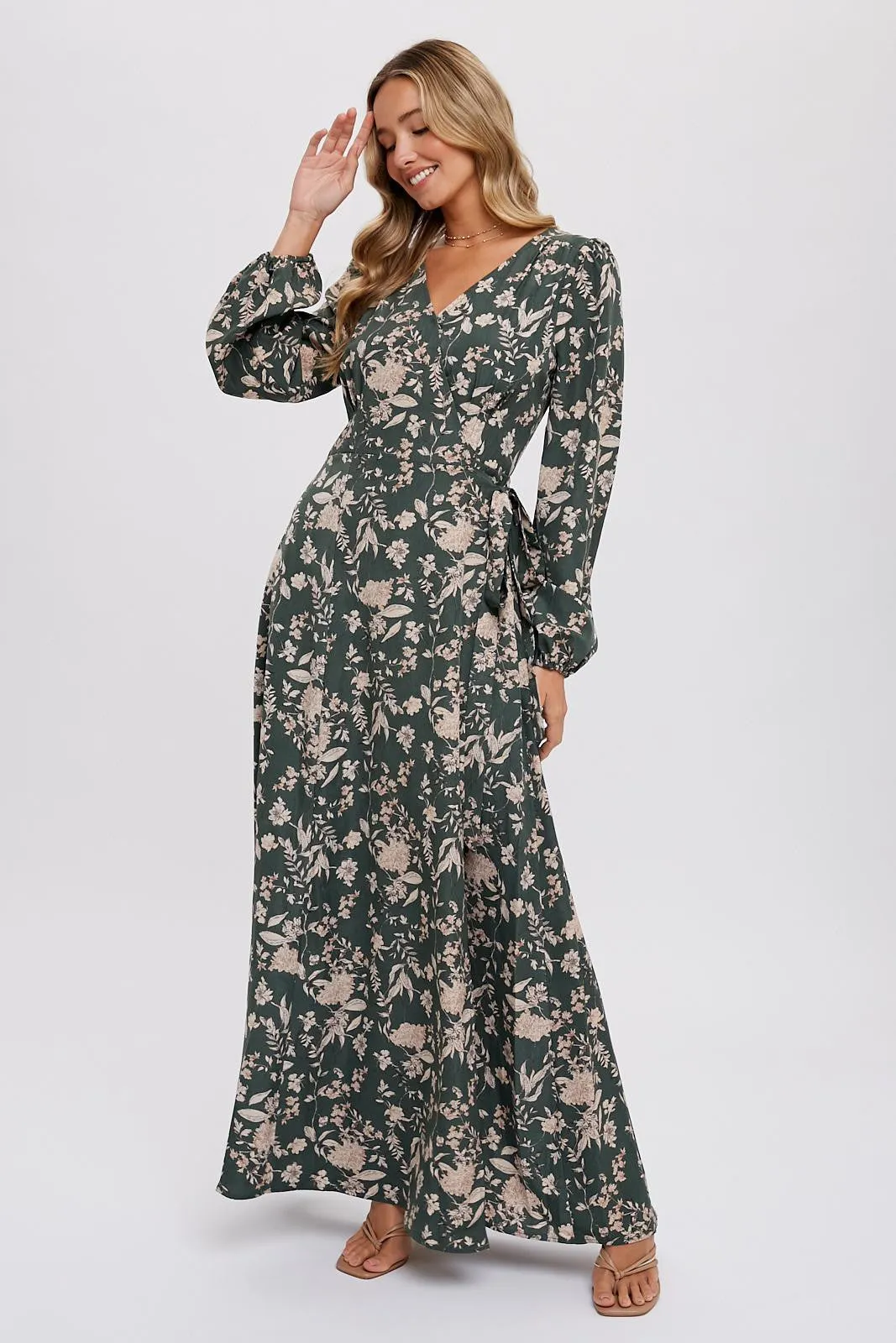 Monique Floral Wrap Maxi Dress - Shop Now