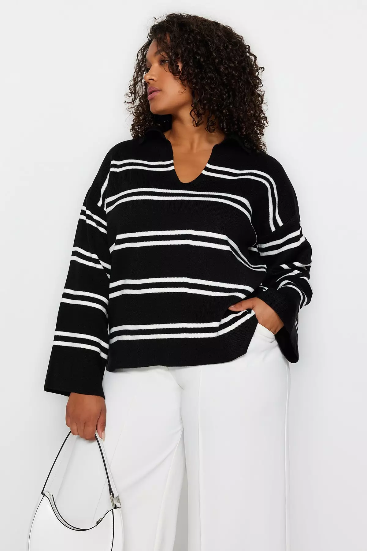 Striped Knit Sweater by Trendyol