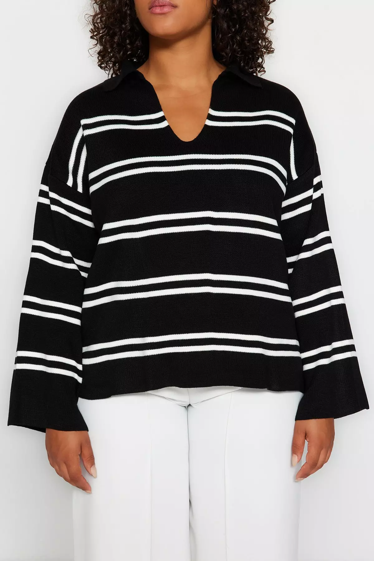 Striped Knit Sweater by Trendyol