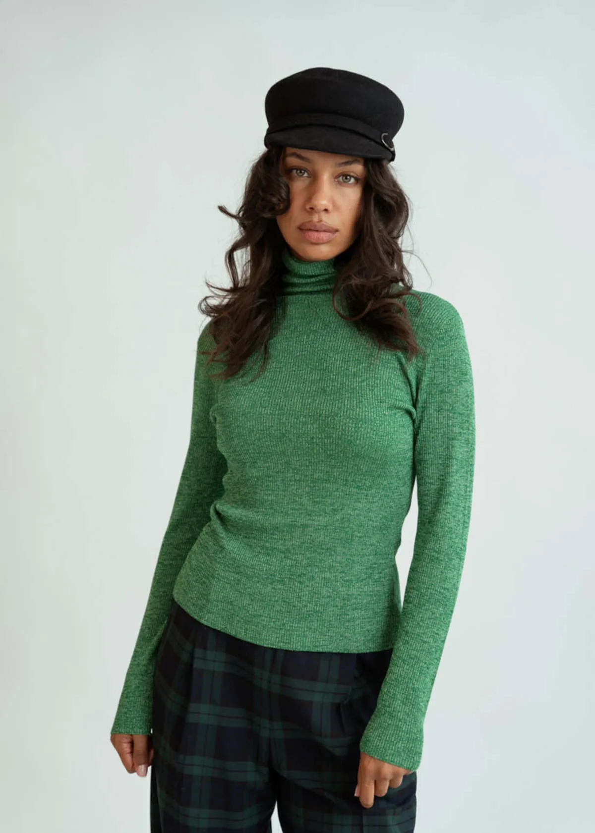 Green Turtleneck Sweater