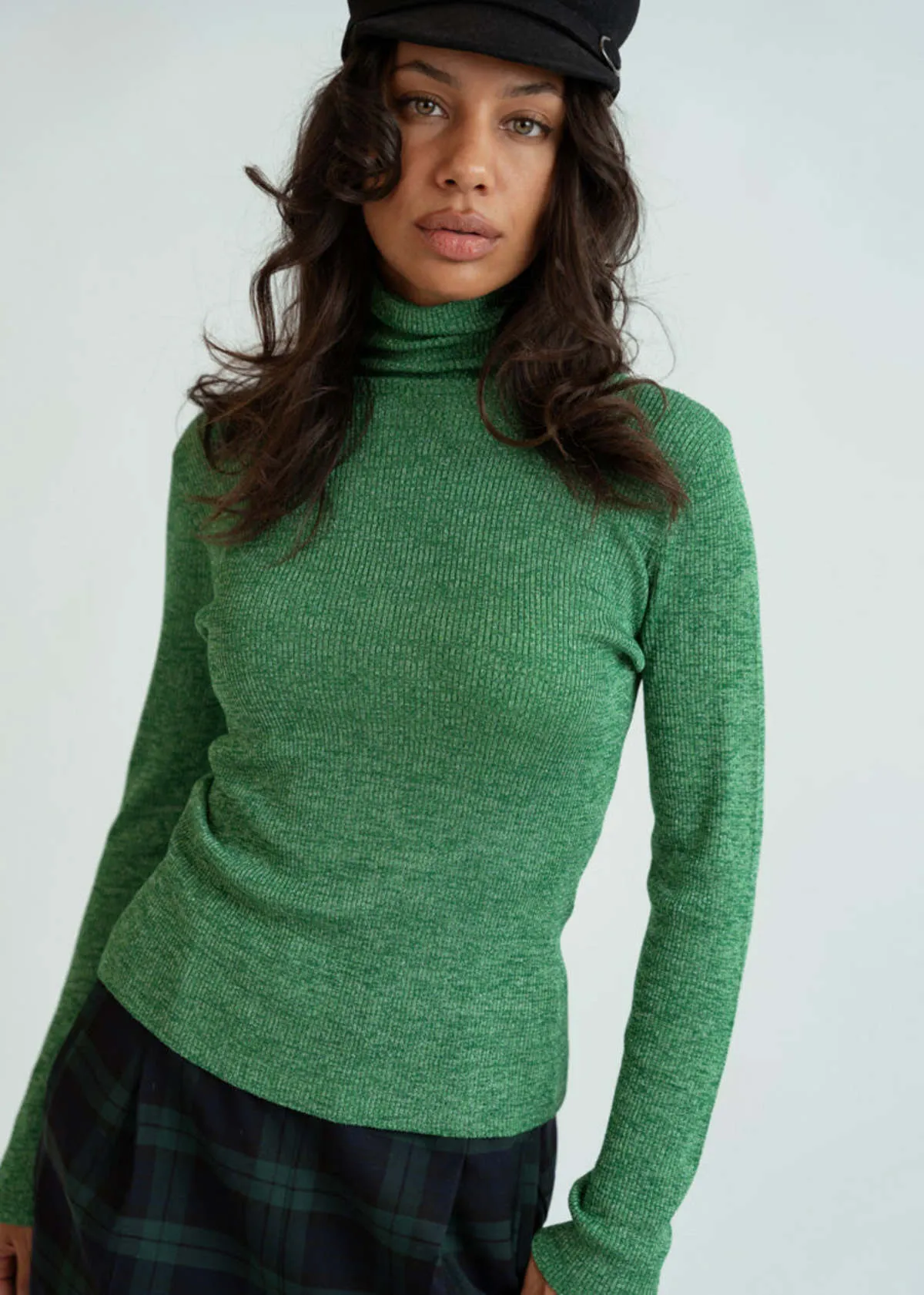 Green Turtleneck Sweater