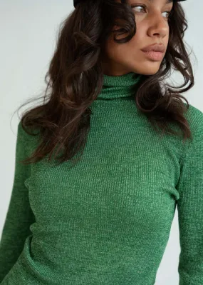 Green Turtleneck Sweater