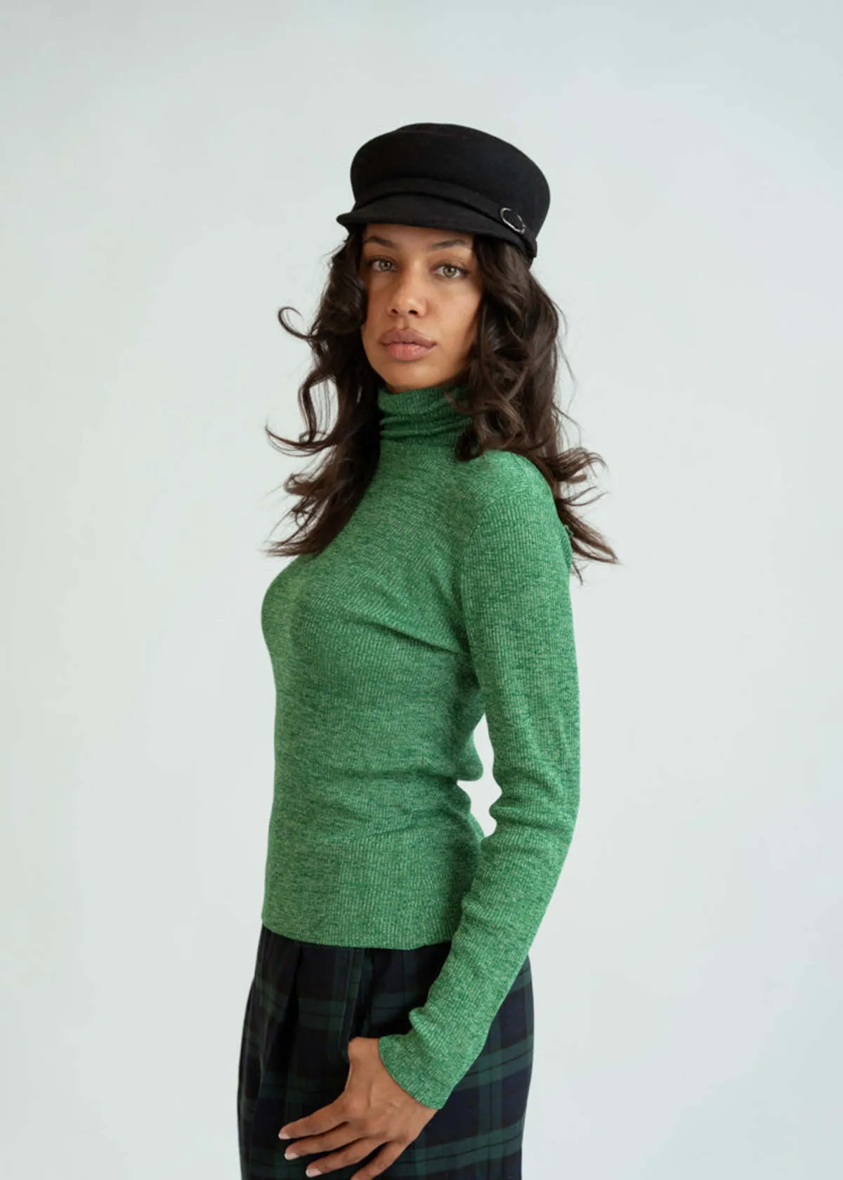 Green Turtleneck Sweater