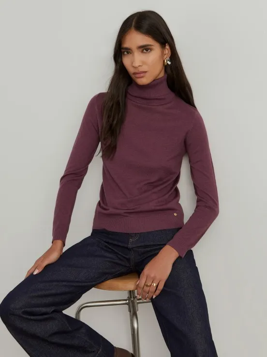 Wool turtleneck sweater