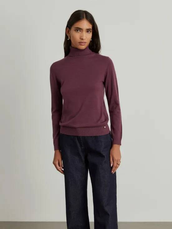 Wool turtleneck sweater