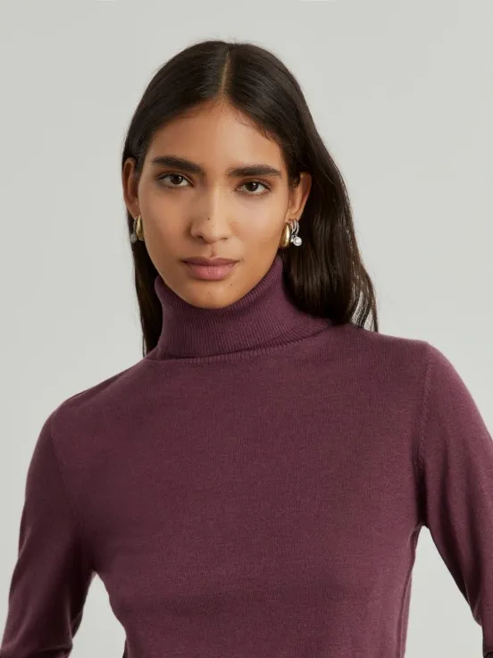 Wool turtleneck sweater