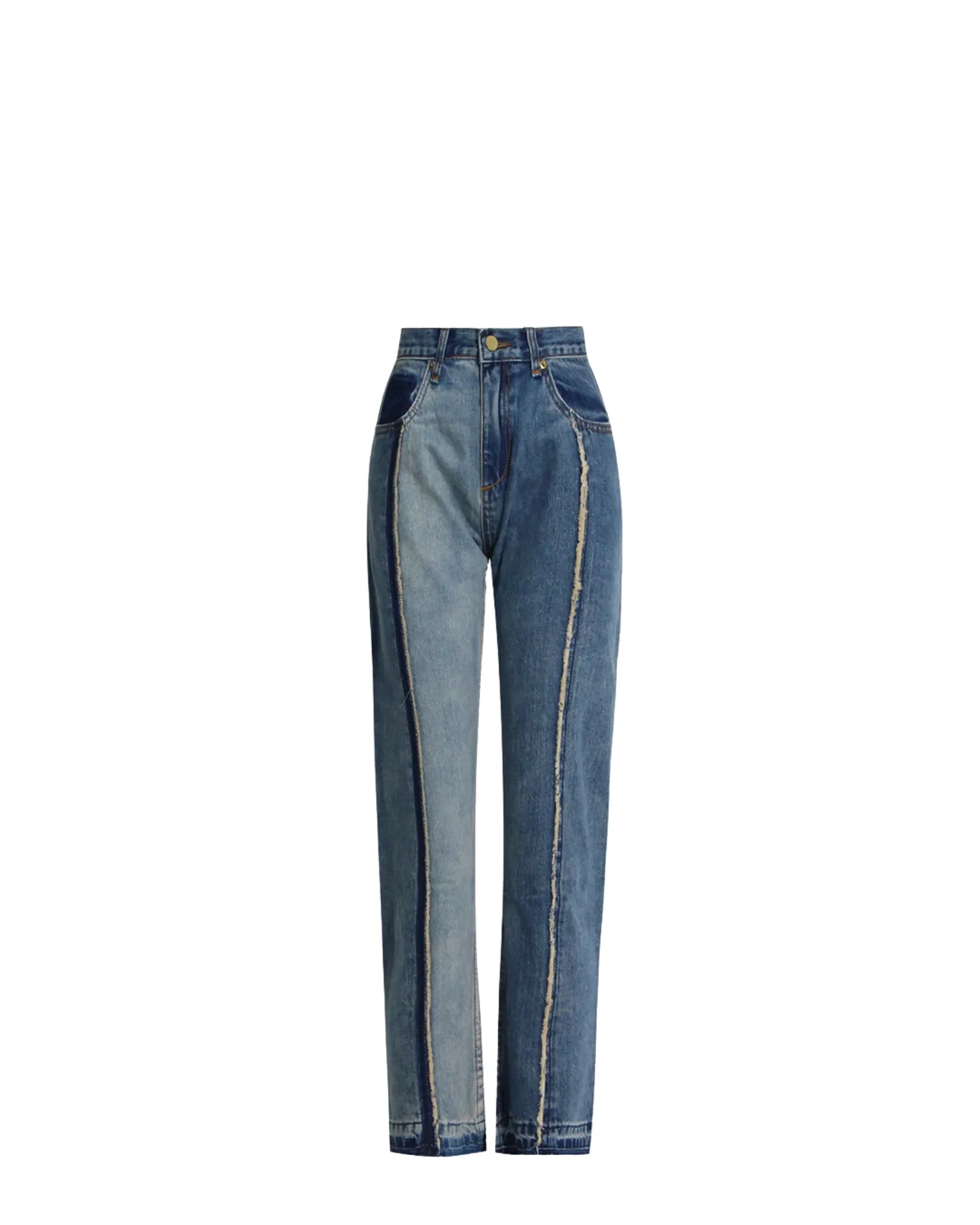 Denim Jeans in Two-Tone Blue