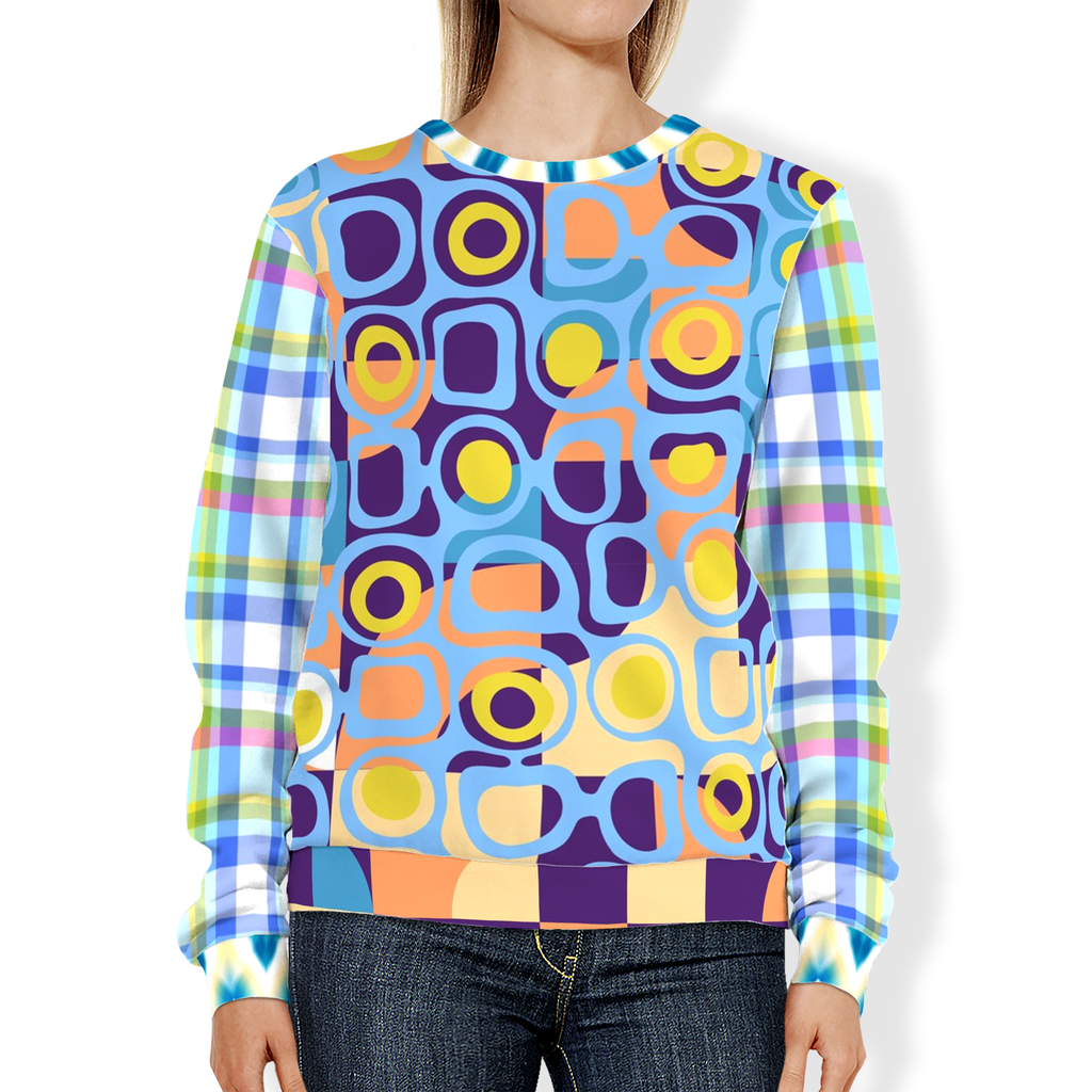 Unisex sweatshirt with a mirrored design