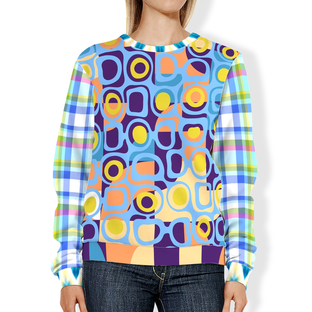 Unisex sweatshirt with a mirrored design