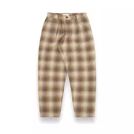 Universal Works Olive Pleated Track Pant - Check Seersucker 30533 - Best Prices