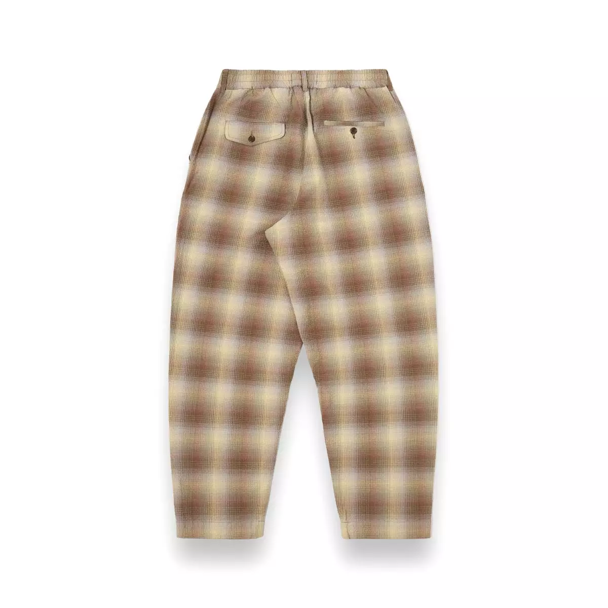 Universal Works Olive Pleated Track Pant - Check Seersucker 30533 - Best Prices