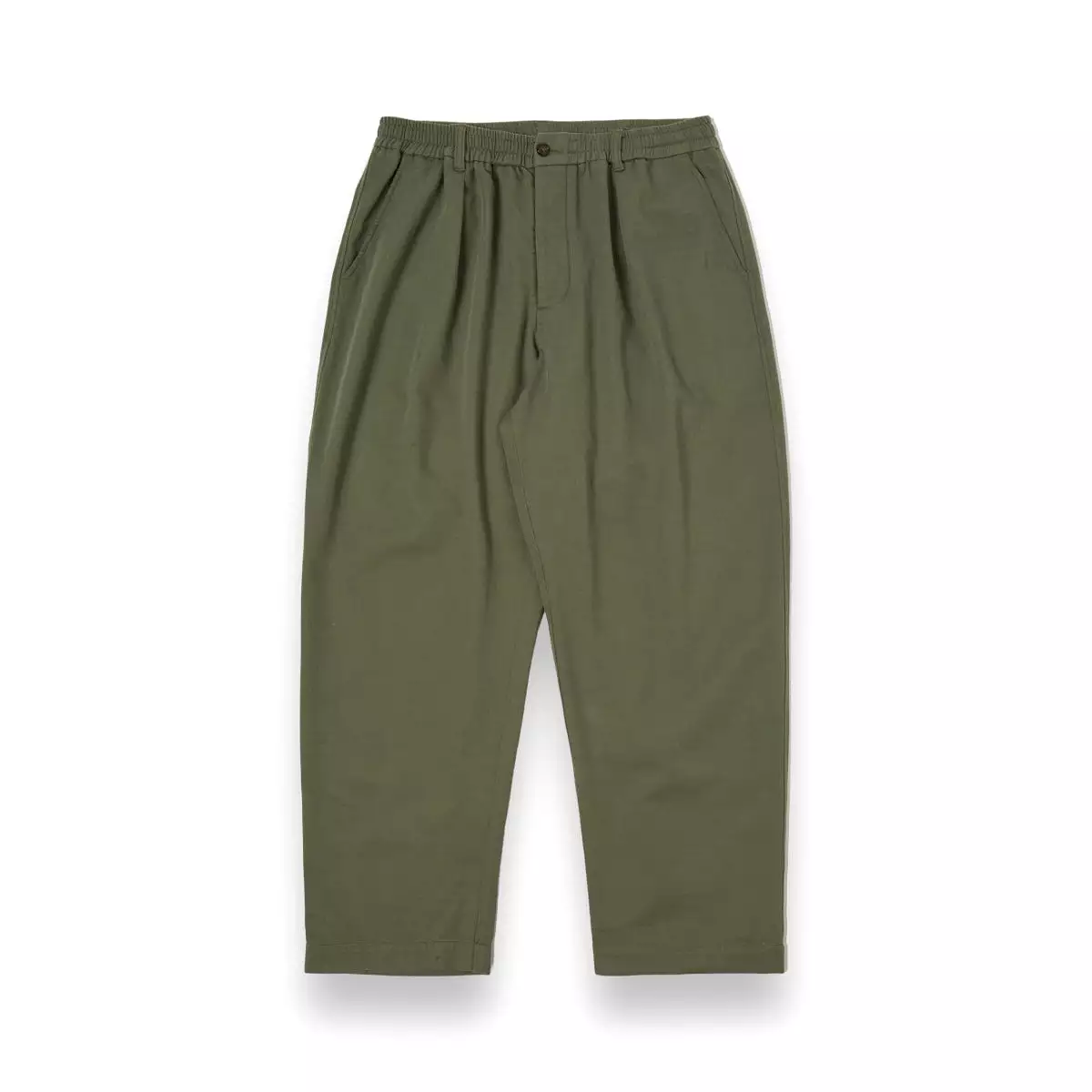 Universal Works Olive Slub Sateen Pleated Track Pant 30270