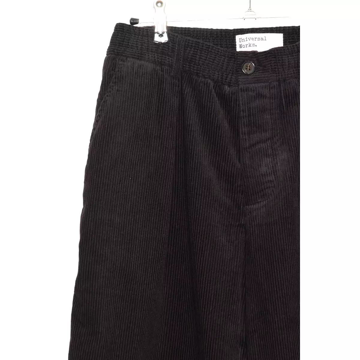 Universal Works Pleated Track Pant Cord Licorice 29519