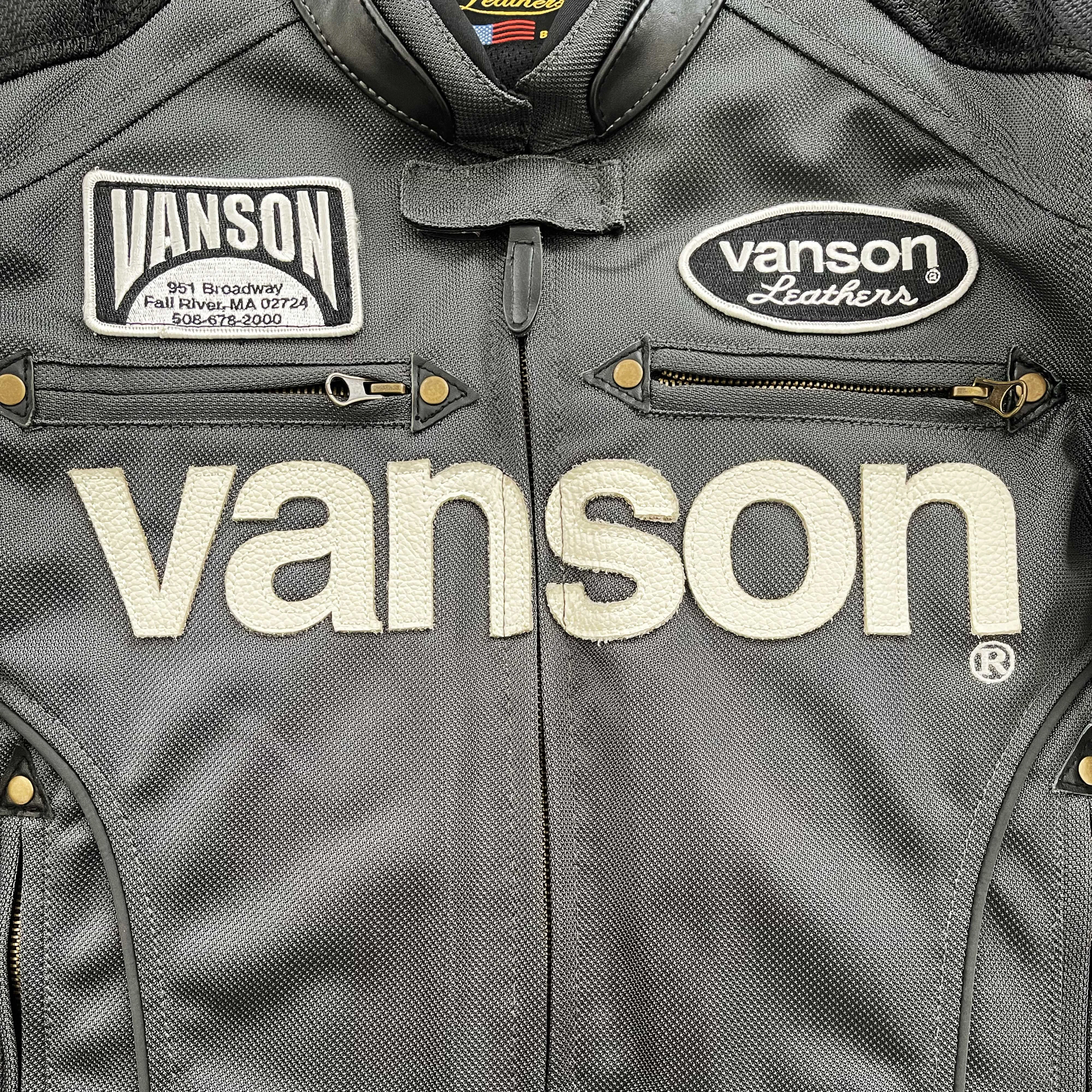 Vanson Leathers Motorcycle Mesh Racer Jacket - L