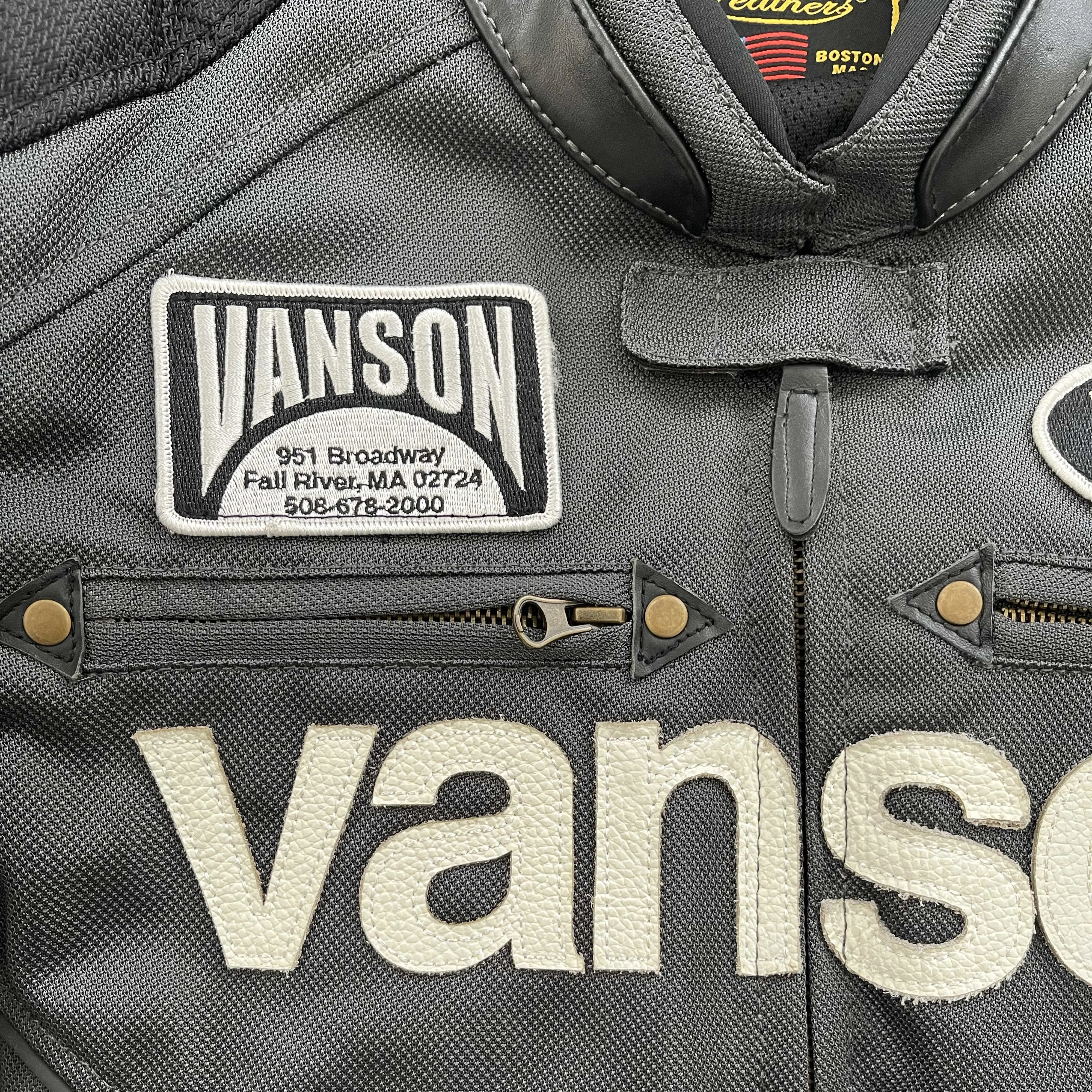 Vanson Leathers Motorcycle Mesh Racer Jacket - L