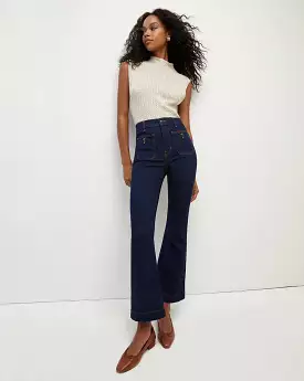 Veronica Beard Carson High Rise Kick Flare Jean Oxford: Buy Now