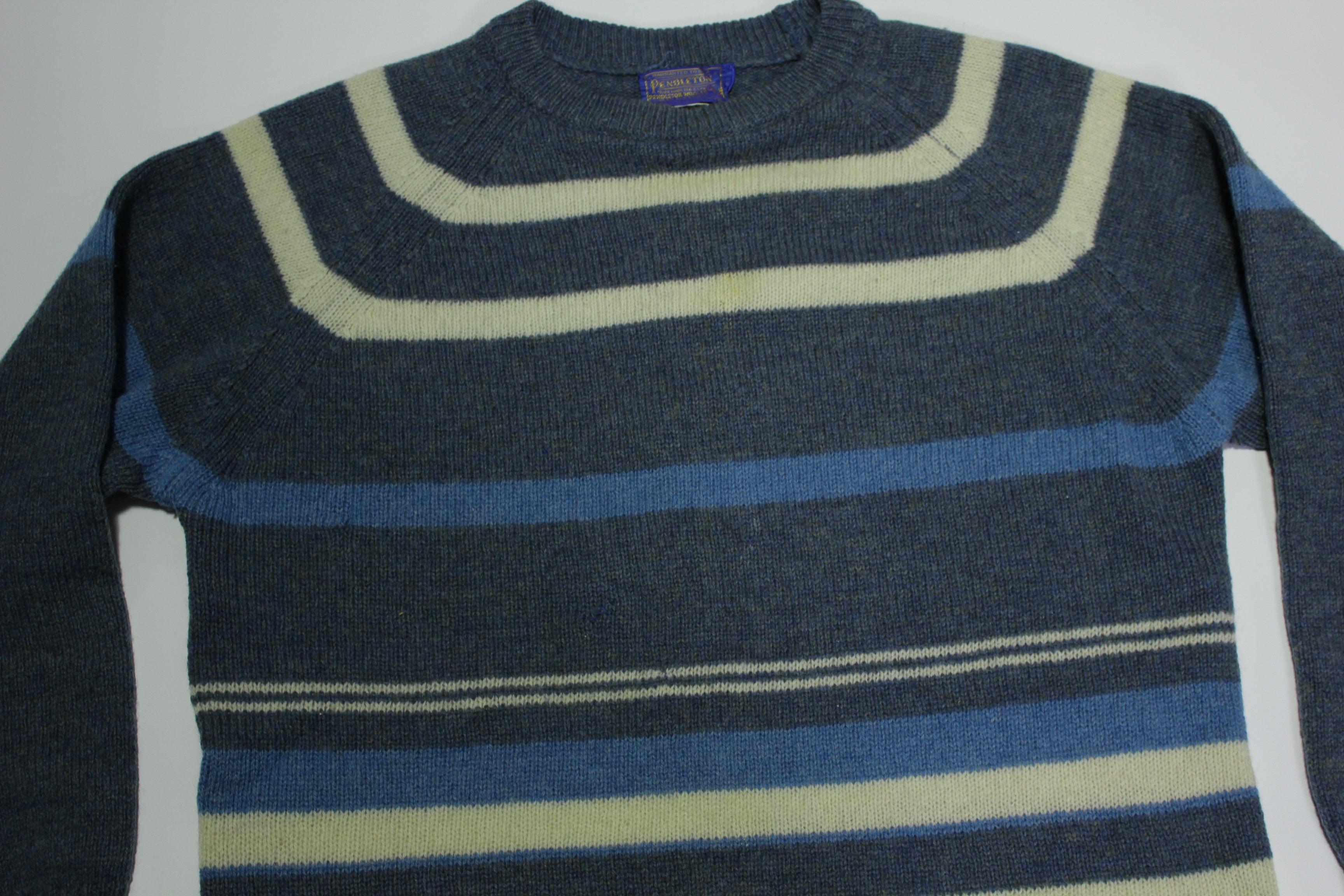 Vintage 1960's Pendleton Fireplace Striped Wool Sweater