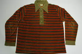 Vintage 60's Velour Striped Sweater by Cal-Made - Original Sportsman