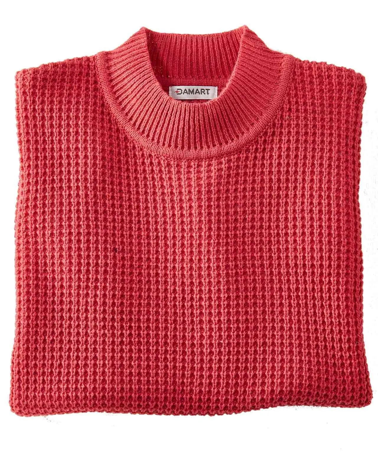 Waffle Knit Turtleneck Sweater