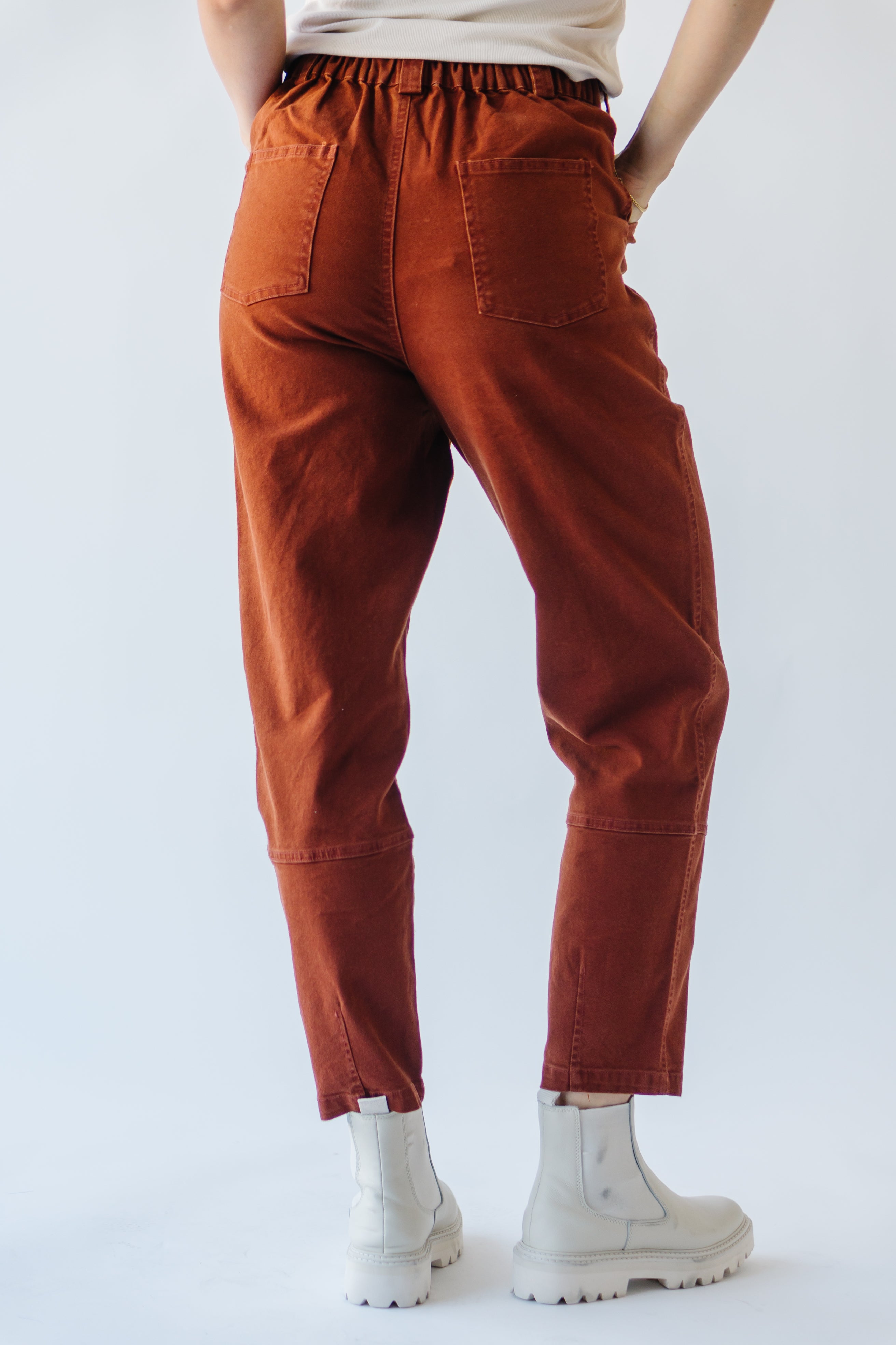 Watkins High Rise Paper Bag Jeans Rust - Buy Online