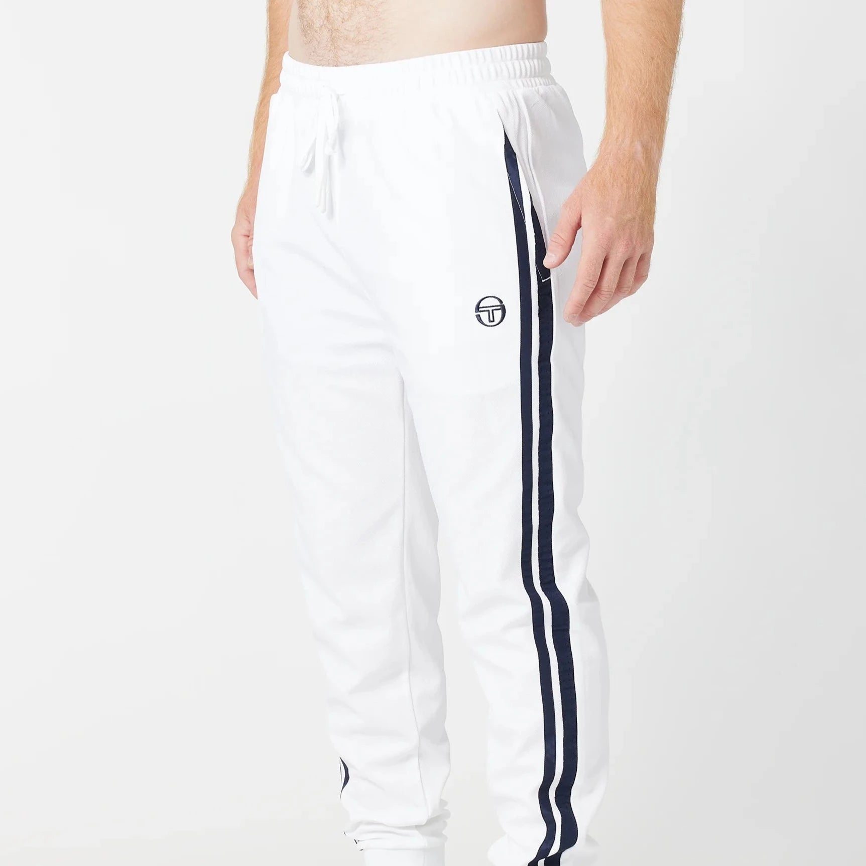 White tennis track pant for young athletes