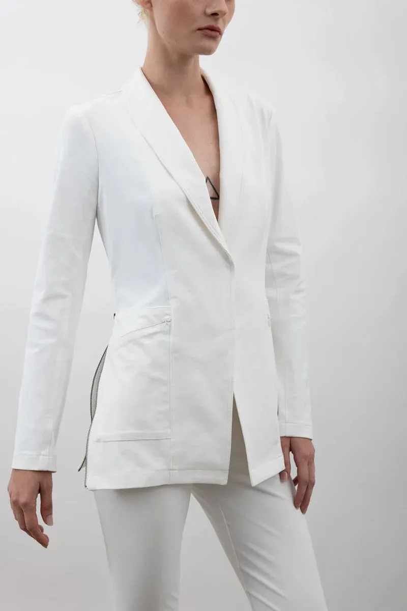 White Valbella Tech Stretch Blazer