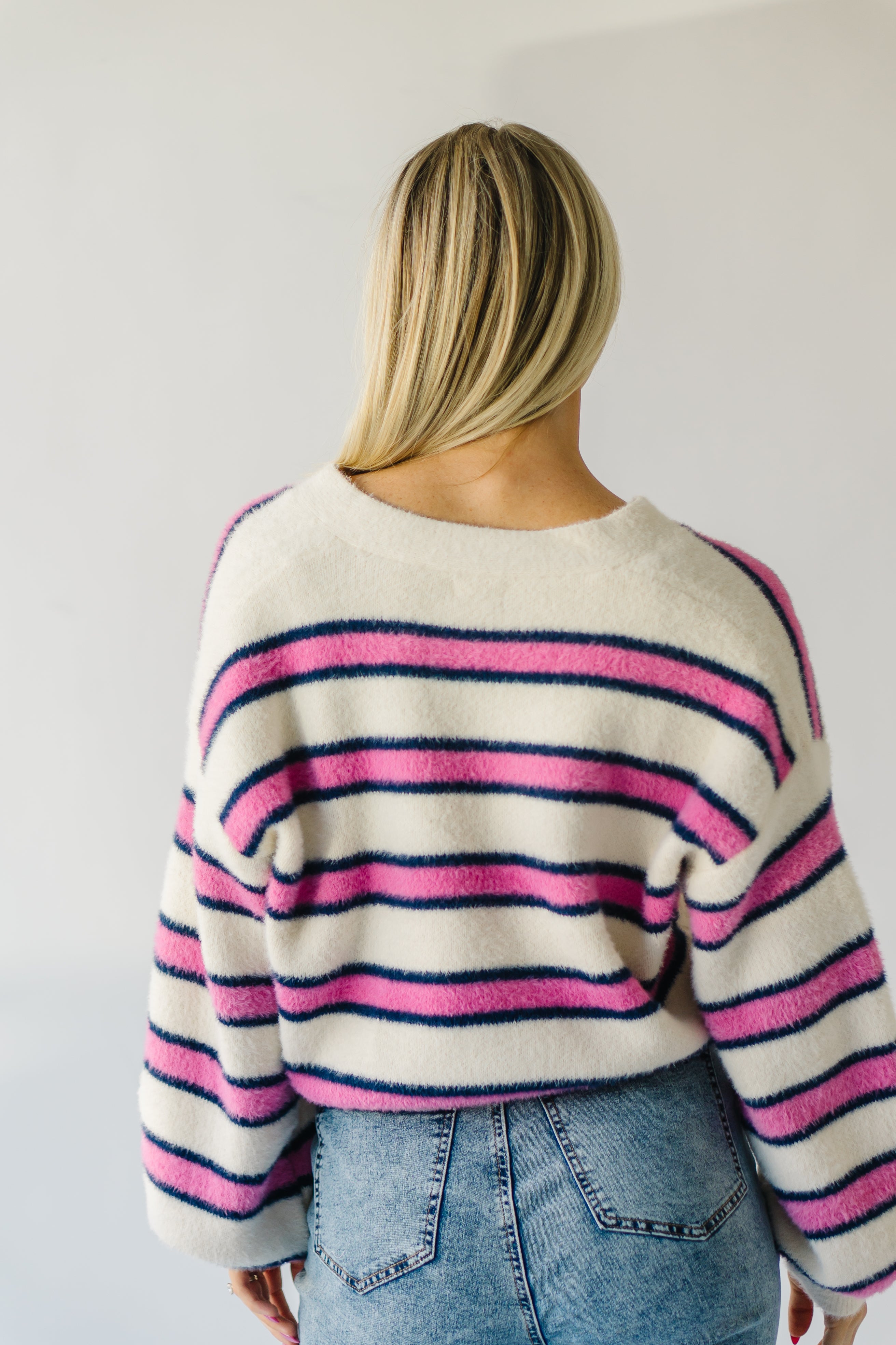 Willmar Mohair Cardigan Ivory Pink Multi