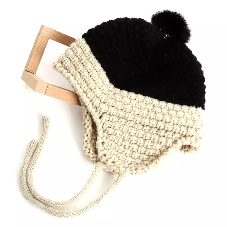 Winter Earflap Sweater Hats Beanies Unisex Infant Toddler Knitted Accessory Girls Boys Soft Warm