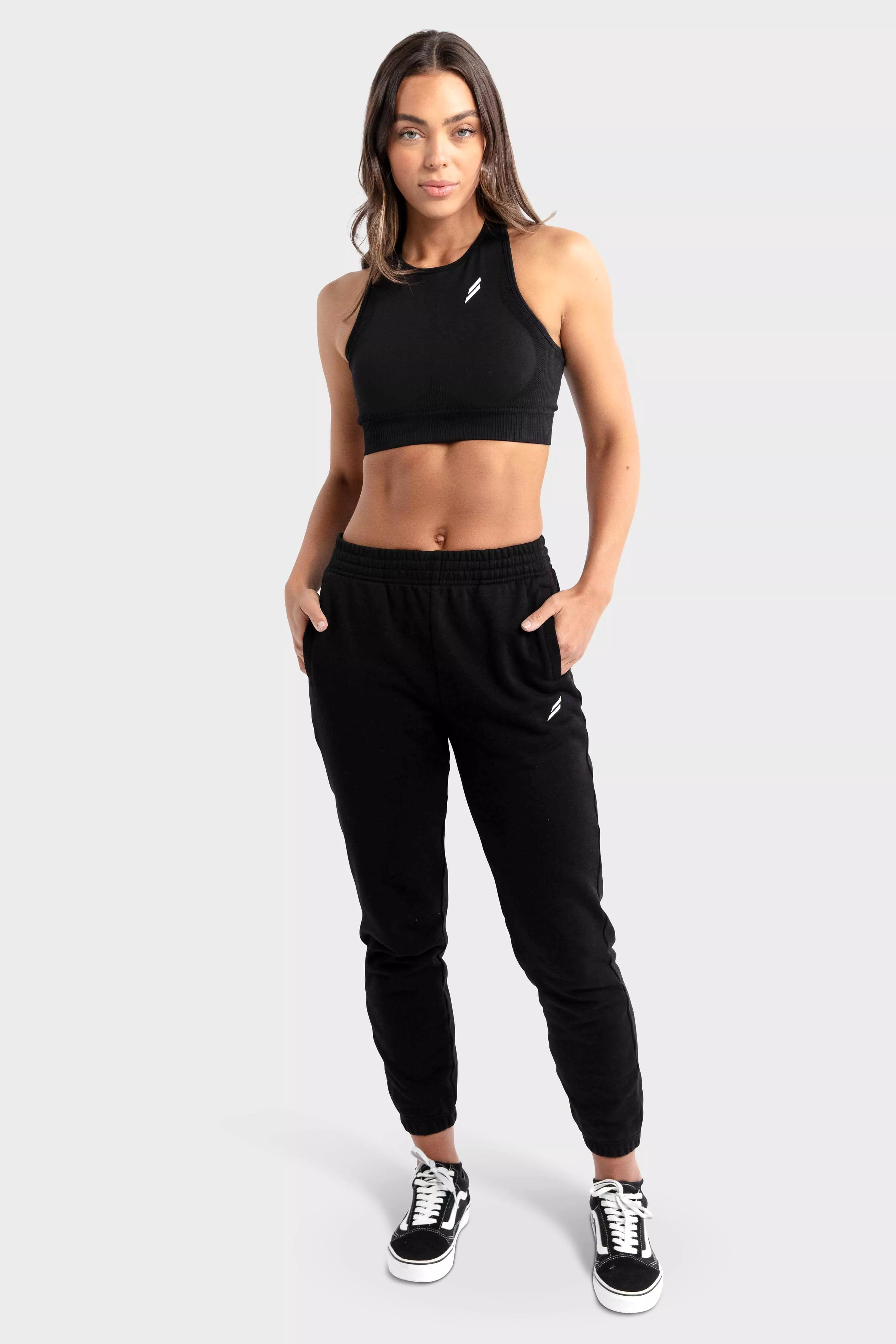 Women's Black Relaxed Track Pants