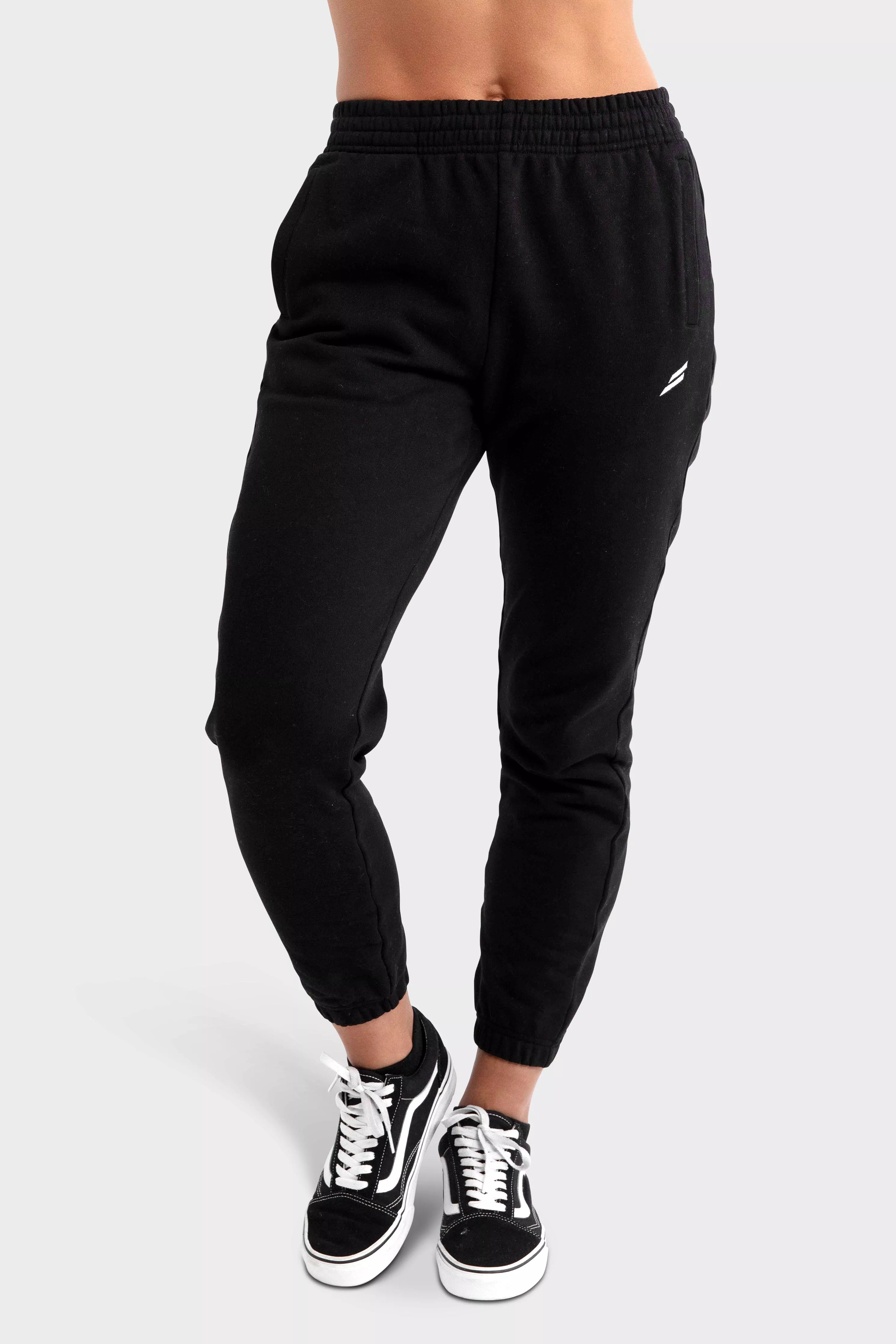 Women's Black Relaxed Track Pants