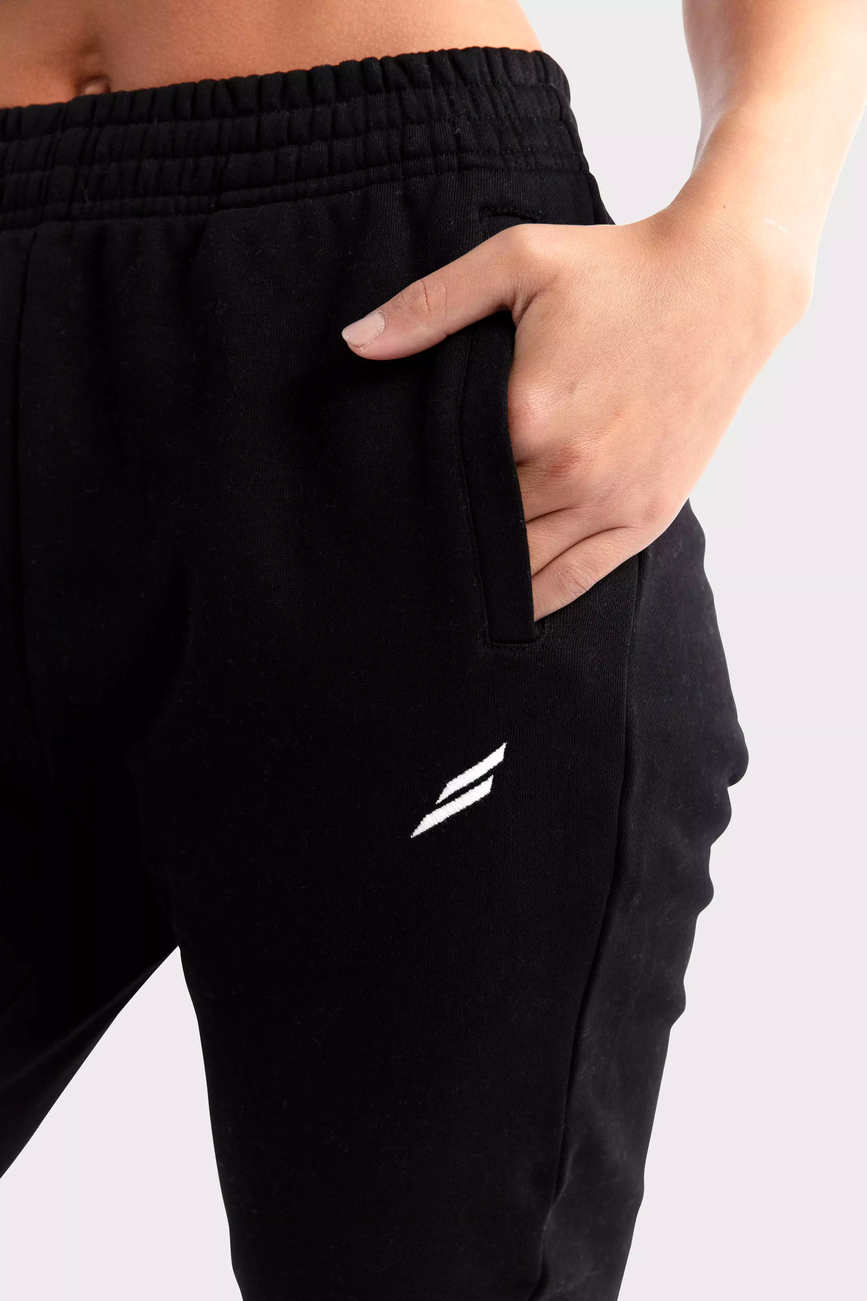 Women's Black Relaxed Track Pants