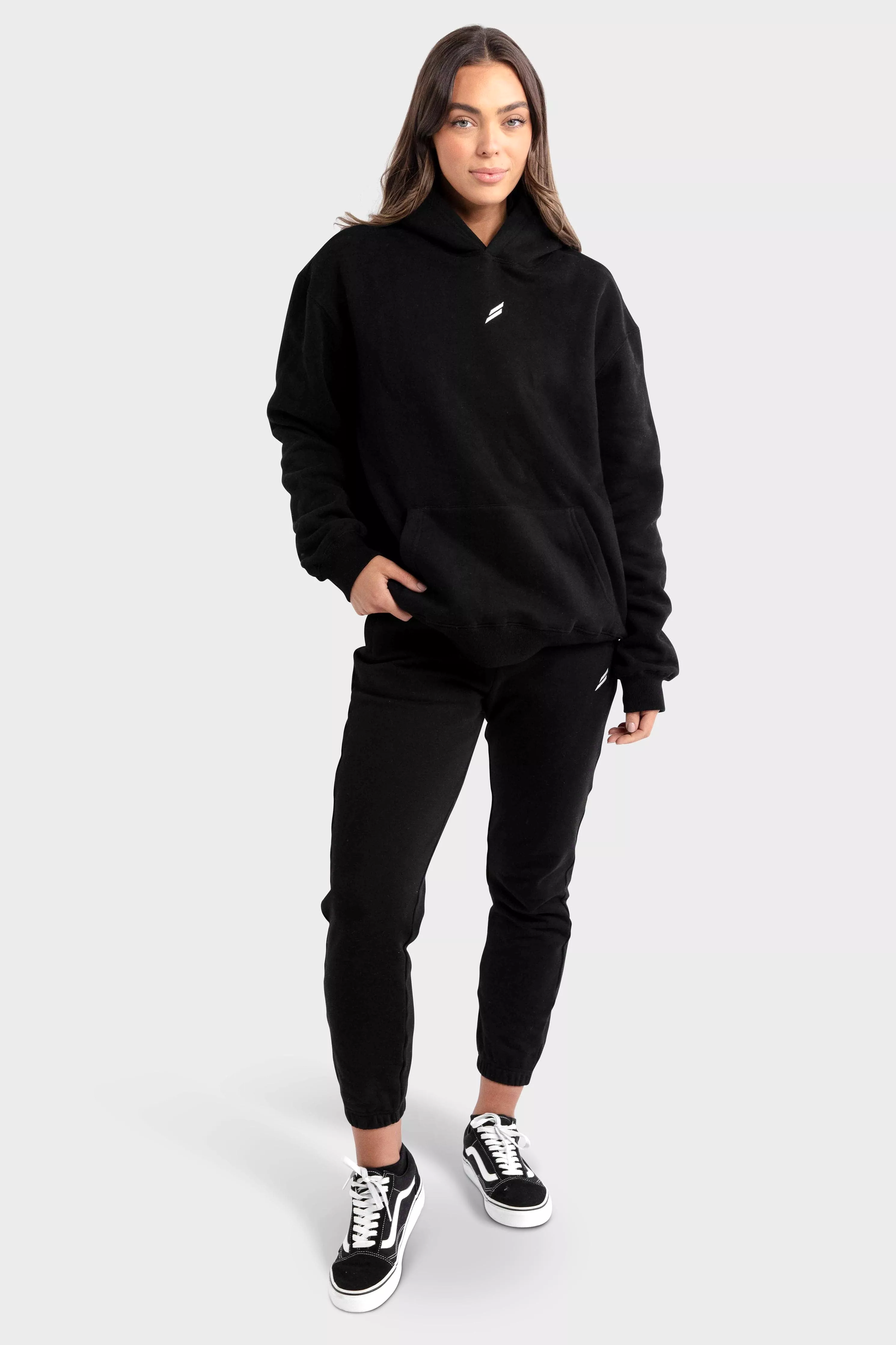 Women's Black Relaxed Track Pants