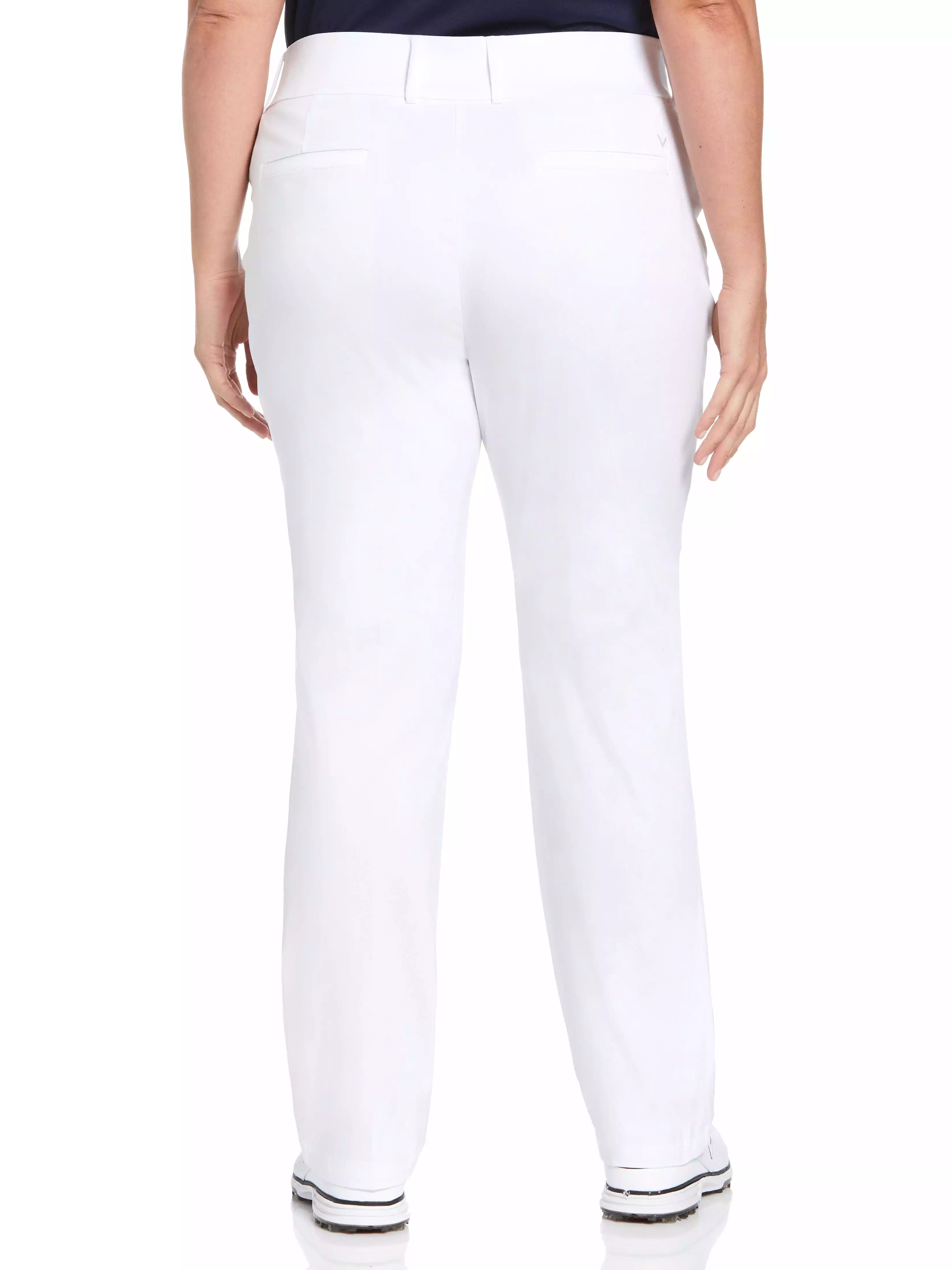 Women's Plus Size Golf Pants: Pull-On Stretch Tech Flat Front Pant