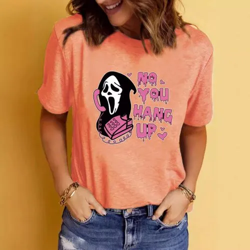 Women's Short Sleeve T-Shirt with Streetwear Letter Printing