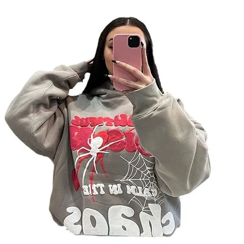 Women's Spider Web Hoodie Streetwear