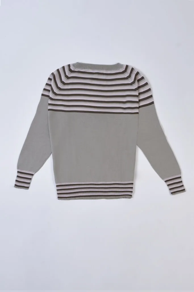 Ladies' Striped Pullover