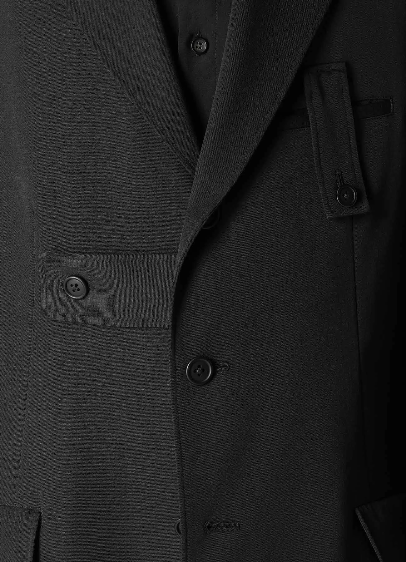 Wool Gabardine Jacket Hand Stitched