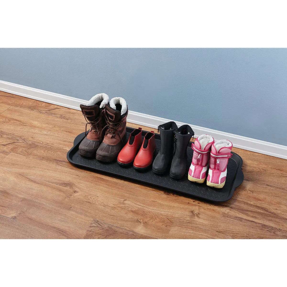 XL 18.9 x 39.3 Inch Black Boot Tray made of Recycled Plastic