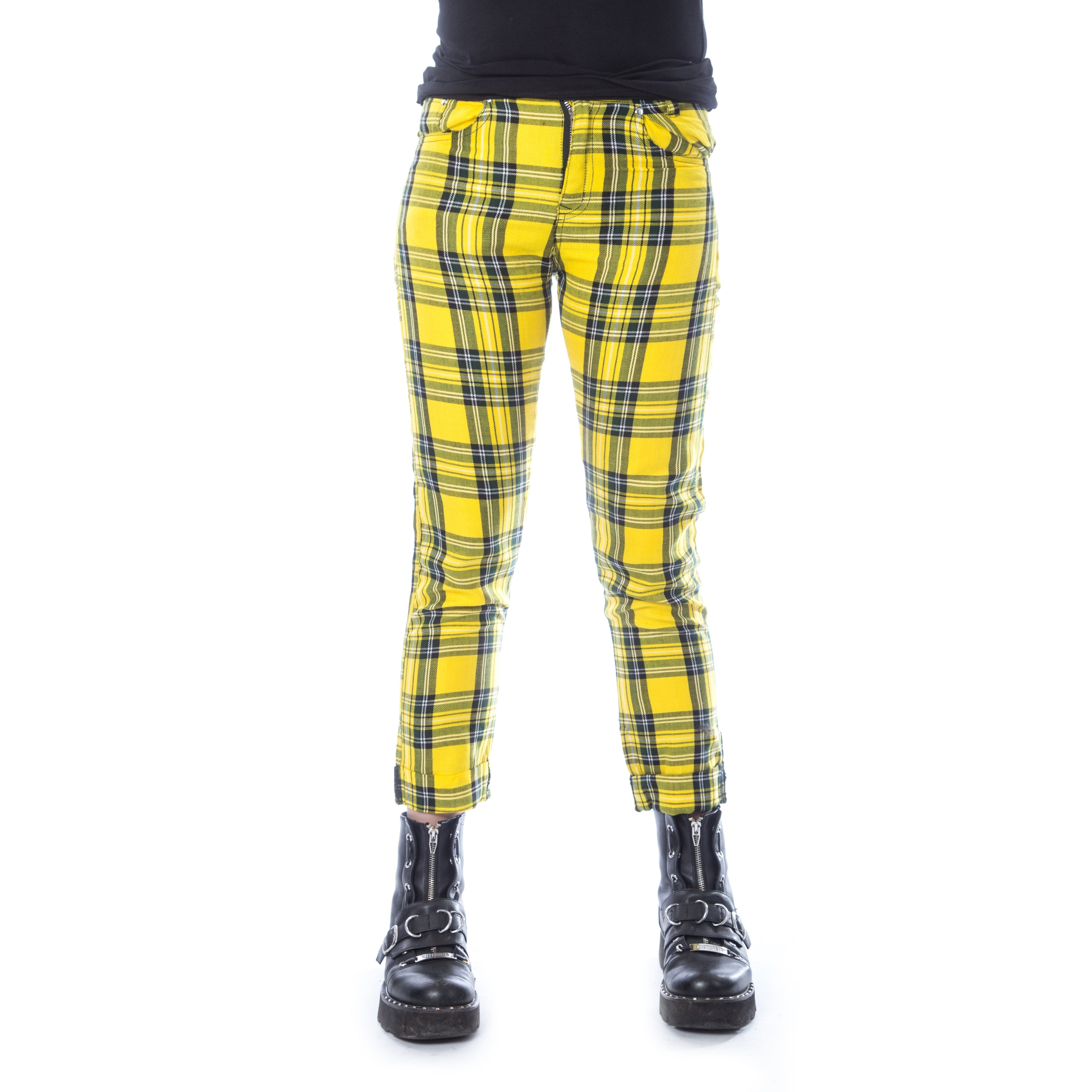 Xylia Yellow Tartan Trouser