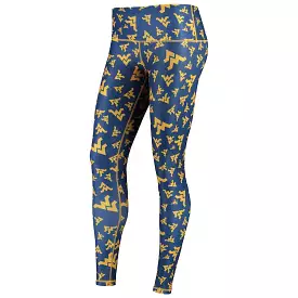 ZooZatz Women's Navy Stacked Mascot Leggings